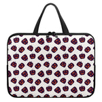 Purple Halloween Pumpkin Pattern Print Laptop Sleeve With Handle