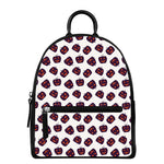 Purple Halloween Pumpkin Pattern Print Leather Backpack