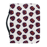 Purple Halloween Pumpkin Pattern Print Leather Bible Cover