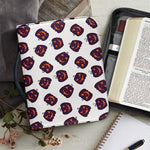 Purple Halloween Pumpkin Pattern Print Leather Bible Cover