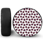 Purple Halloween Pumpkin Pattern Print Leather Spare Tire Cover