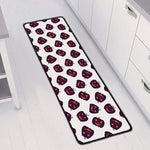 Purple Halloween Pumpkin Pattern Print Long Kitchen Mat