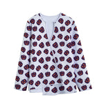 Purple Halloween Pumpkin Pattern Print Long Sleeve Short Coat
