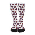 Purple Halloween Pumpkin Pattern Print Long Socks