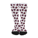 Purple Halloween Pumpkin Pattern Print Long Socks