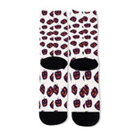 Purple Halloween Pumpkin Pattern Print Long Socks