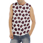 Purple Halloween Pumpkin Pattern Print Men's Fitness Tank Top