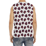 Purple Halloween Pumpkin Pattern Print Men's Fitness Tank Top