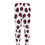 Purple Halloween Pumpkin Pattern Print Men's leggings