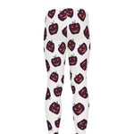 Purple Halloween Pumpkin Pattern Print Men's leggings