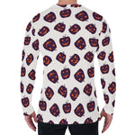 Purple Halloween Pumpkin Pattern Print Men's Long Sleeve T-Shirt