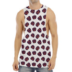 Purple Halloween Pumpkin Pattern Print Men's Muscle Tank Top