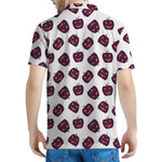 Purple Halloween Pumpkin Pattern Print Men's Polo Shirt