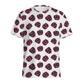 Purple Halloween Pumpkin Pattern Print Men's Athletic T-Shirt