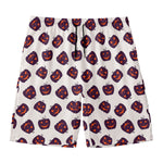 Purple Halloween Pumpkin Pattern Print Men's Swim Trunks
