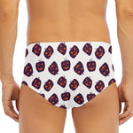 Purple Halloween Pumpkin Pattern Print Men's Triangle Swim Briefs