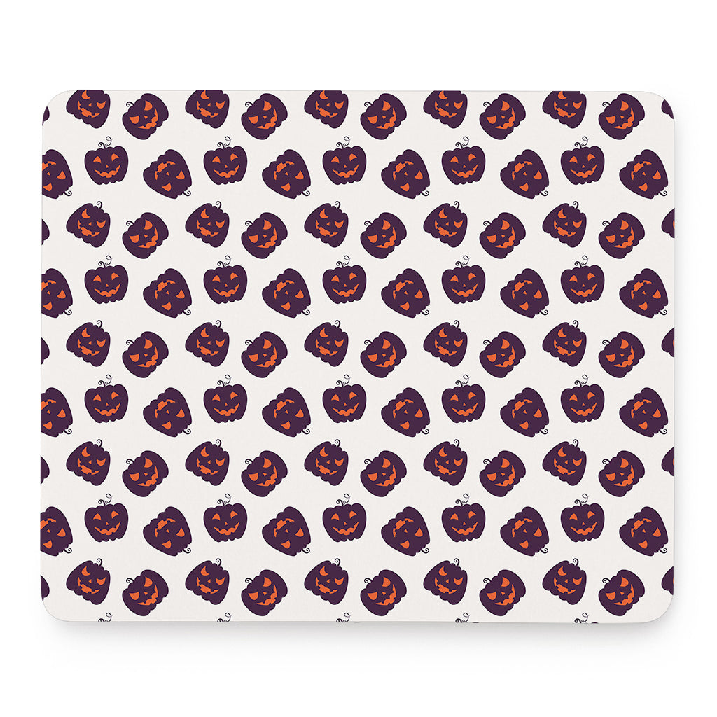 Purple Halloween Pumpkin Pattern Print Mouse Pad