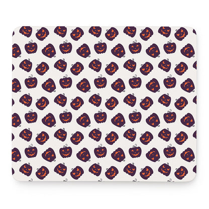 Purple Halloween Pumpkin Pattern Print Mouse Pad