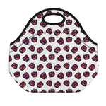 Purple Halloween Pumpkin Pattern Print Neoprene Lunch Bag