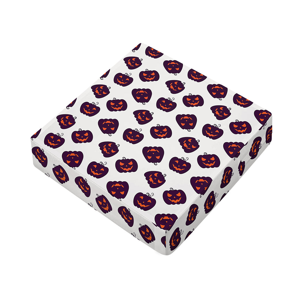 Purple Halloween Pumpkin Pattern Print Outdoor Seat Cushion Cover