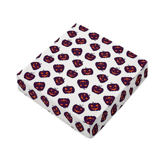 Purple Halloween Pumpkin Pattern Print Outdoor Seat Cushion Cover