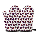 Purple Halloween Pumpkin Pattern Print Oven Mitts