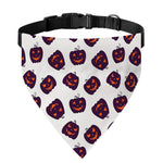 Purple Halloween Pumpkin Pattern Print Over The Collar Dog Bandana