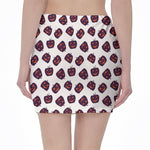 Purple Halloween Pumpkin Pattern Print Pencil Mini Skirt