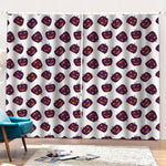 Purple Halloween Pumpkin Pattern Print Pencil Pleat Curtains