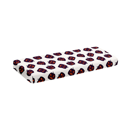 Purple Halloween Pumpkin Pattern Print Piano Keyboard Cover