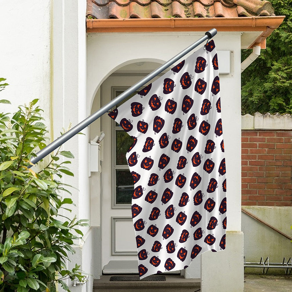 Purple Halloween Pumpkin Pattern Print Polyester Flag
