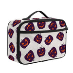 Purple Halloween Pumpkin Pattern Print Portable Lunch Bag