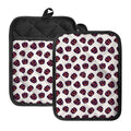 Purple Halloween Pumpkin Pattern Print Pot Holders With Pocket