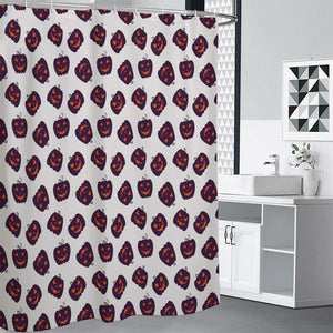 Purple Halloween Pumpkin Pattern Print Premium Shower Curtain