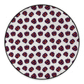 Purple Halloween Pumpkin Pattern Print Round Floor Mat