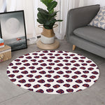 Purple Halloween Pumpkin Pattern Print Round Rug