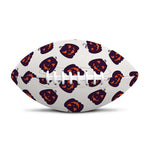 Purple Halloween Pumpkin Pattern Print Rugby Ball