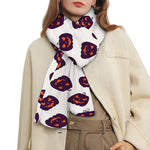 Purple Halloween Pumpkin Pattern Print Scarf