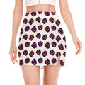 Purple Halloween Pumpkin Pattern Print Side Slit Mini Skirt