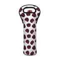 Purple Halloween Pumpkin Pattern Print Single Neoprene Wine Tote