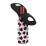 Purple Halloween Pumpkin Pattern Print Single Neoprene Wine Tote