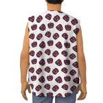 Purple Halloween Pumpkin Pattern Print Sleeveless Baseball Jersey