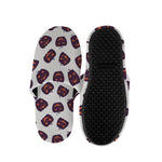 Purple Halloween Pumpkin Pattern Print Slippers
