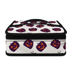 Purple Halloween Pumpkin Pattern Print Small Lunch Bag