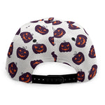 Purple Halloween Pumpkin Pattern Print Snapback Cap