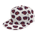 Purple Halloween Pumpkin Pattern Print Snapback Cap