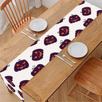 Purple Halloween Pumpkin Pattern Print Table Runner