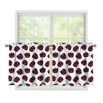 Purple Halloween Pumpkin Pattern Print Tier Curtains
