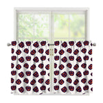 Purple Halloween Pumpkin Pattern Print Tier Curtains