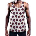 Purple Halloween Pumpkin Pattern Print Men's Workout Tank Top